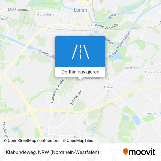 Klabundeweg Karte