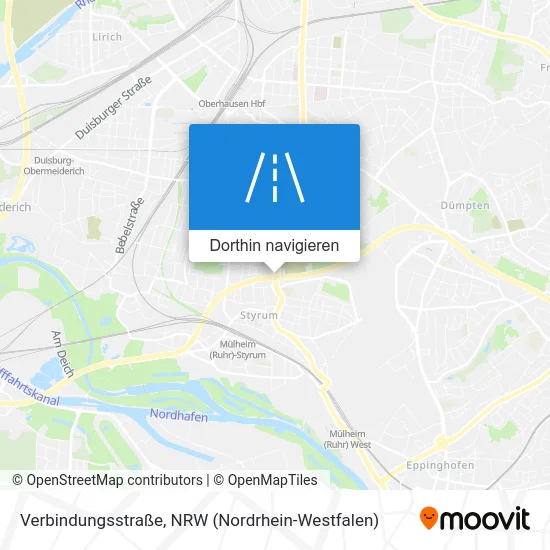 Verbindungsstraße Karte