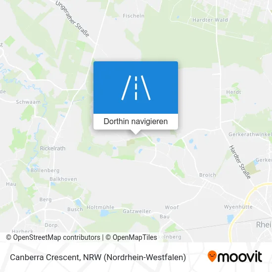 Canberra Crescent Karte