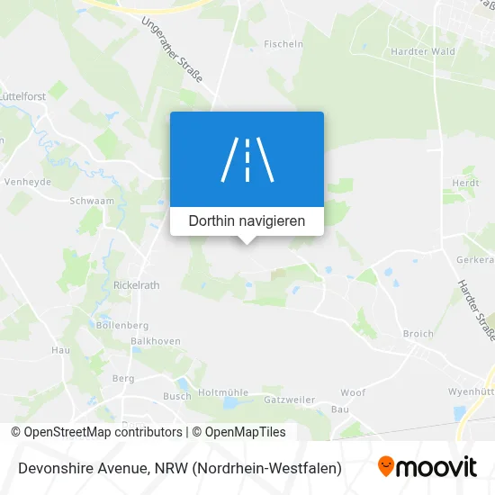 Devonshire Avenue Karte