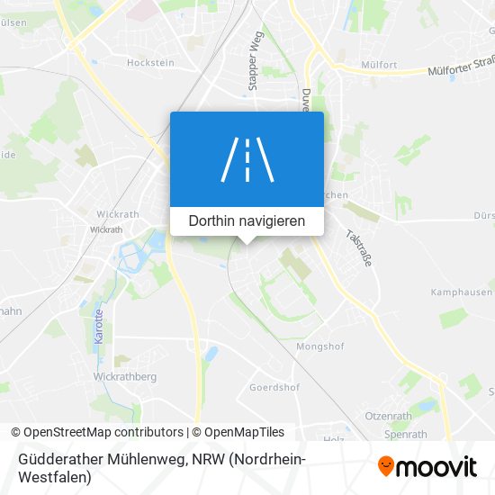 Güdderather Mühlenweg Karte