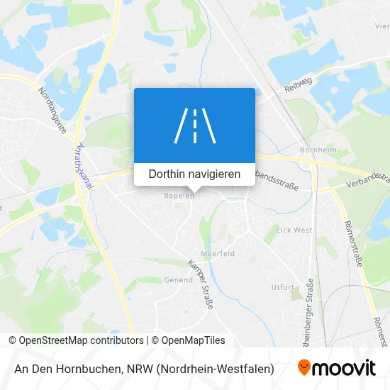 An Den Hornbuchen Karte