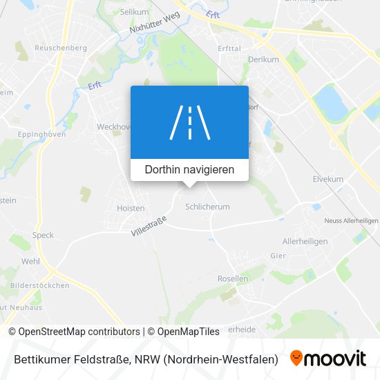 Bettikumer Feldstraße Karte