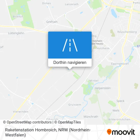 Raketenstation Hombroich Karte