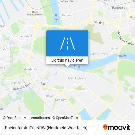 Rheinuferstraße Karte