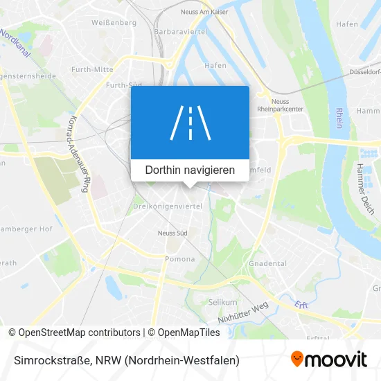 Simrockstraße Karte