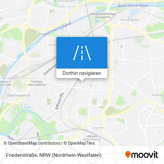 Friedenstraße Karte