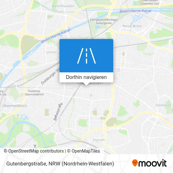 Gutenbergstraße Karte