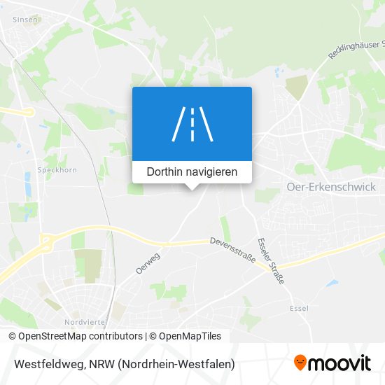 Westfeldweg Karte