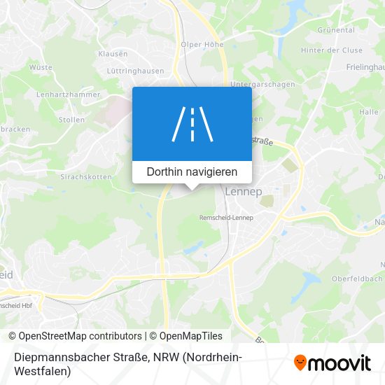 Diepmannsbacher Straße Karte