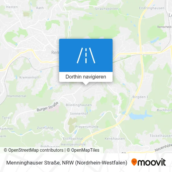 Menninghauser Straße Karte