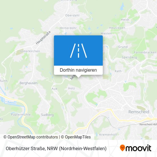 Oberhützer Straße Karte