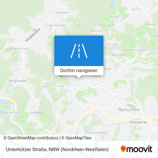 Unterhützer Straße Karte