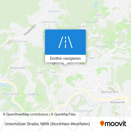Unterhützer Straße Karte