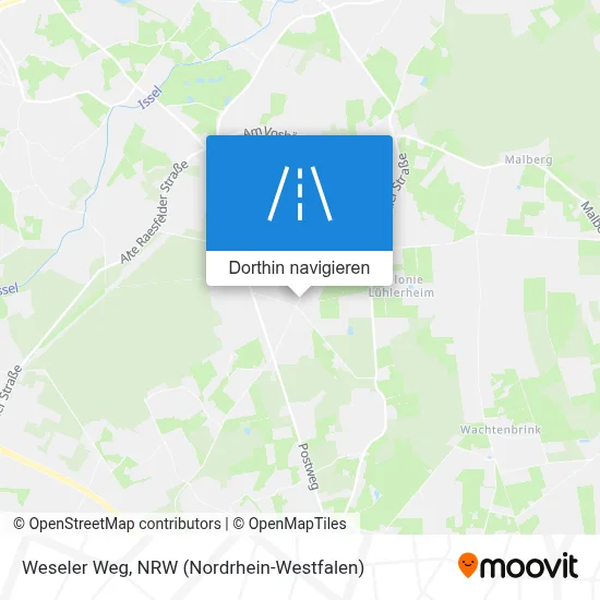 Weseler Weg Karte
