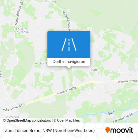 Zum Tüssen Brand Karte