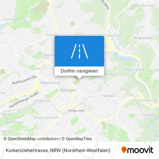 Korkenziehertrasse Karte