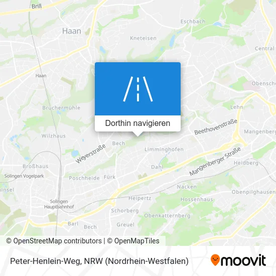 Peter-Henlein-Weg Karte