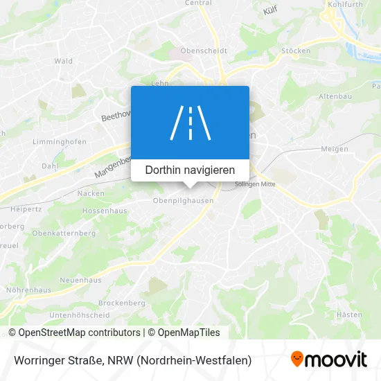 Worringer Straße Karte