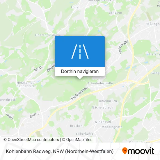 Kohlenbahn Radweg Karte