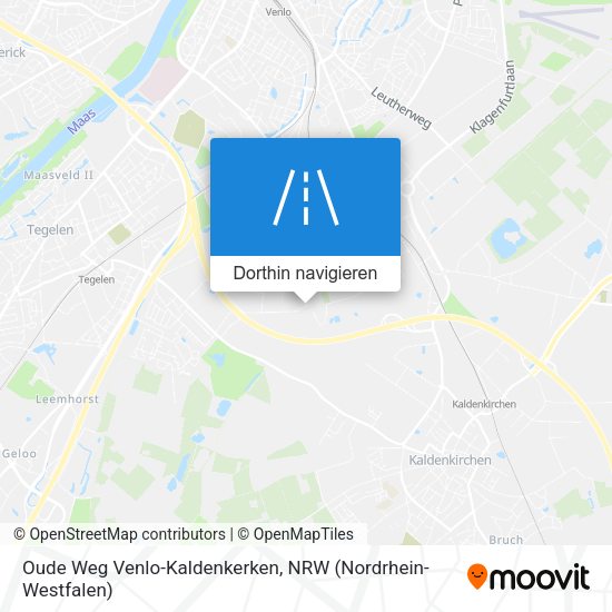Oude Weg Venlo-Kaldenkerken Karte
