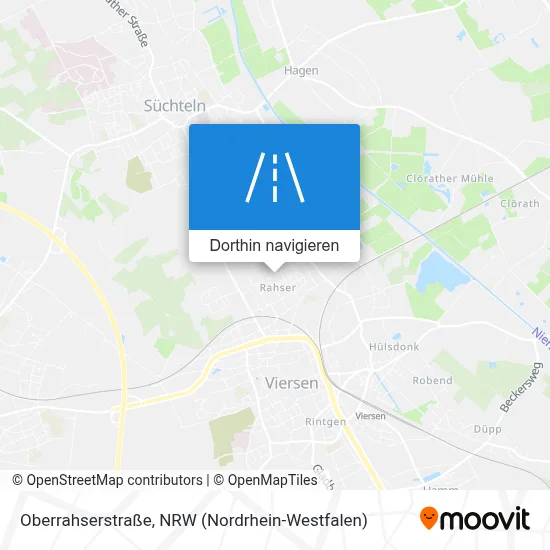 Oberrahserstraße Karte