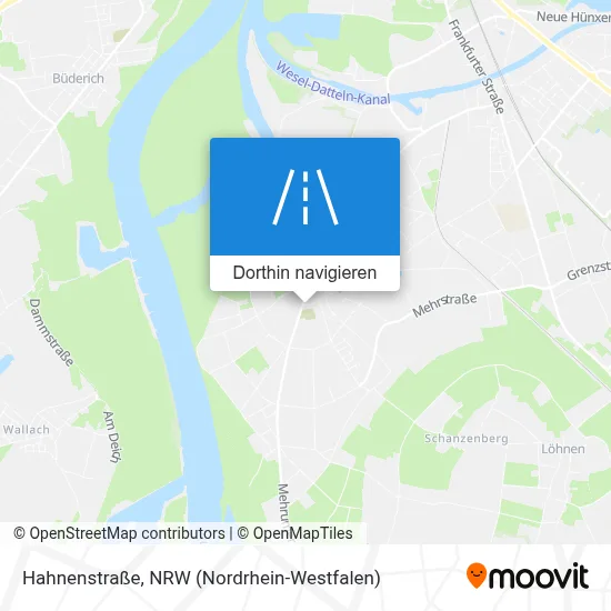 Hahnenstraße Karte