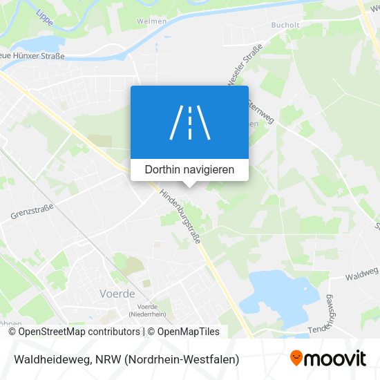 Waldheideweg Karte