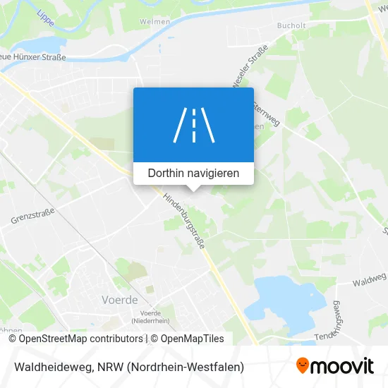 Waldheideweg Karte