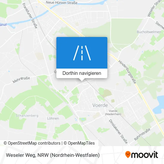 Weseler Weg Karte