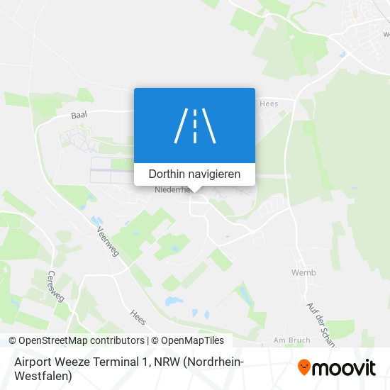 Airport Weeze Terminal 1 Karte