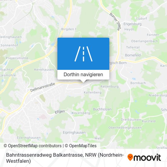 Bahntrassenradweg Balkantrasse Karte
