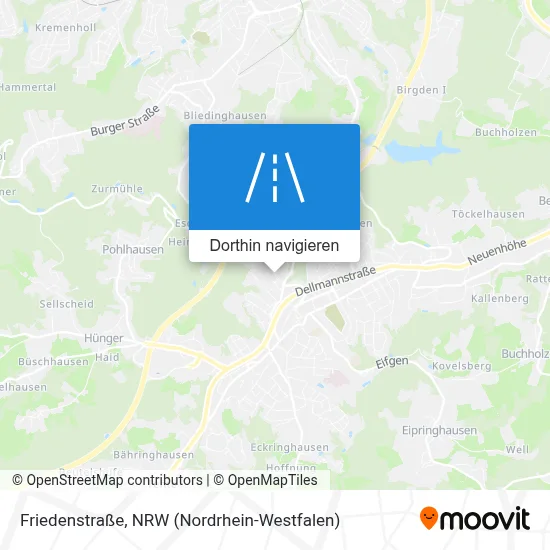 Friedenstraße Karte