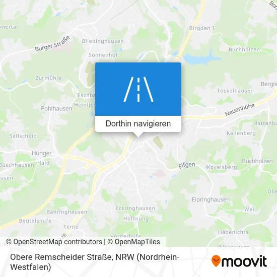 Obere Remscheider Straße Karte