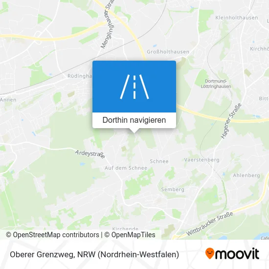 Oberer Grenzweg Karte