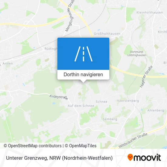 Unterer Grenzweg Karte