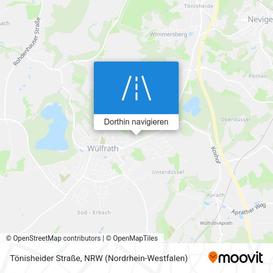 Tönisheider Straße Karte