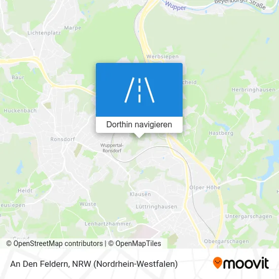 An Den Feldern Karte