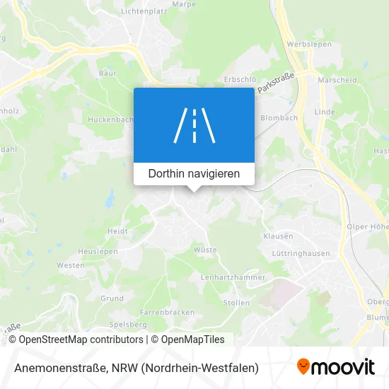 Anemonenstraße Karte