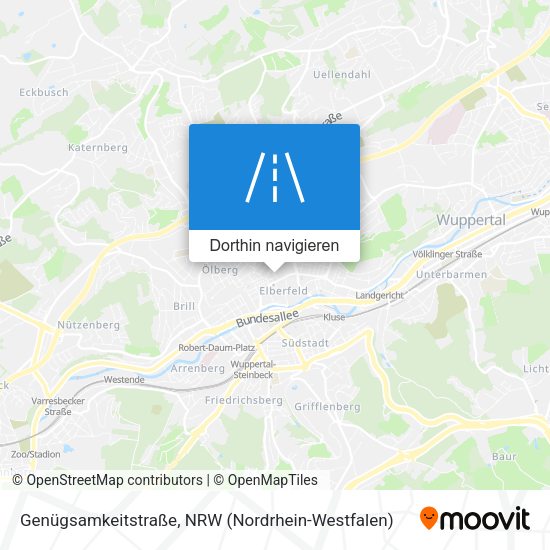 Genügsamkeitstraße Karte