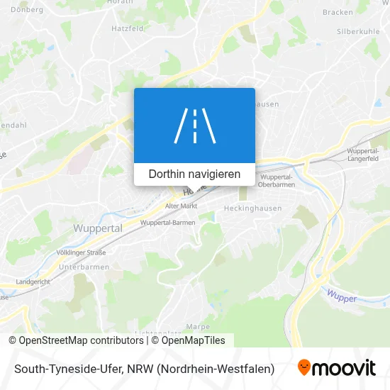 South-Tyneside-Ufer Karte