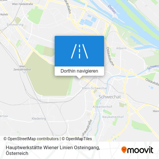 Hauptwerkstätte Wiener Linien Osteingang Karte