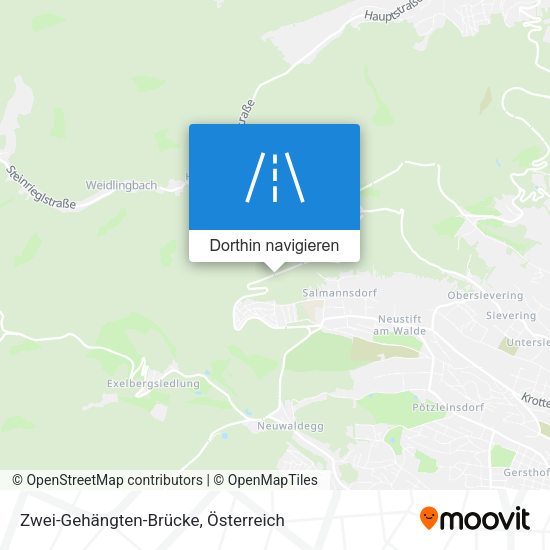 Zwei-Gehängten-Brücke Karte
