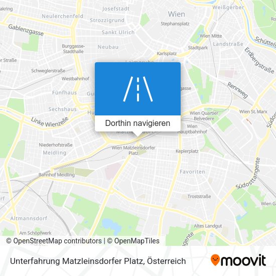 Unterfahrung Matzleinsdorfer Platz Karte