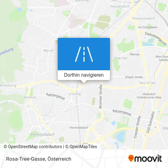 Rosa-Tree-Gasse Karte