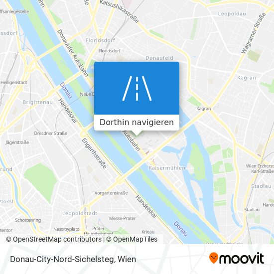 Donau-City-Nord-Sichelsteg Karte