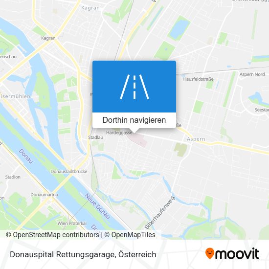 Donauspital Rettungsgarage Karte