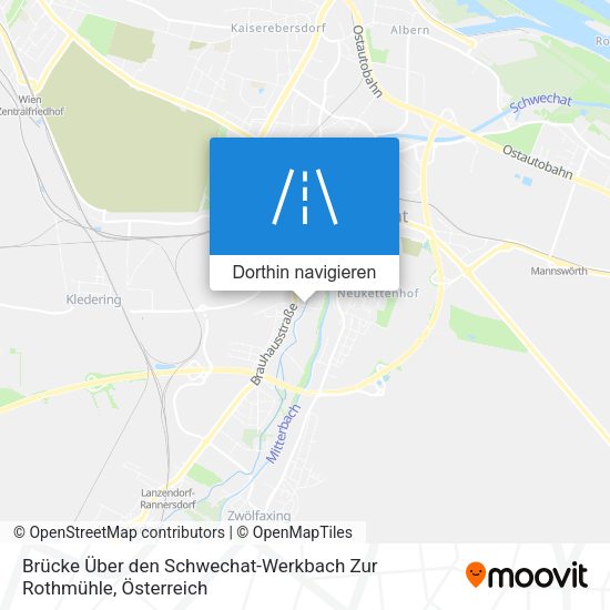 Brücke Über den Schwechat-Werkbach Zur Rothmühle Karte