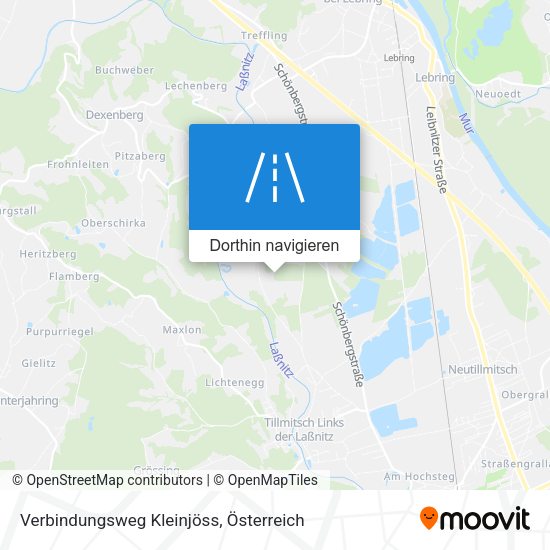 Verbindungsweg Kleinjöss Karte