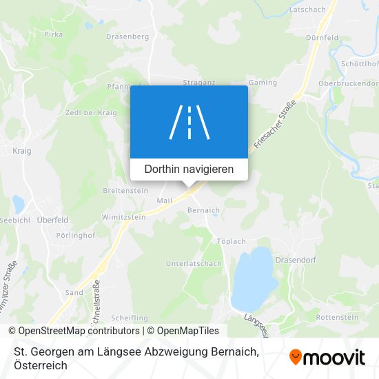 St. Georgen am Längsee Abzweigung Bernaich Karte